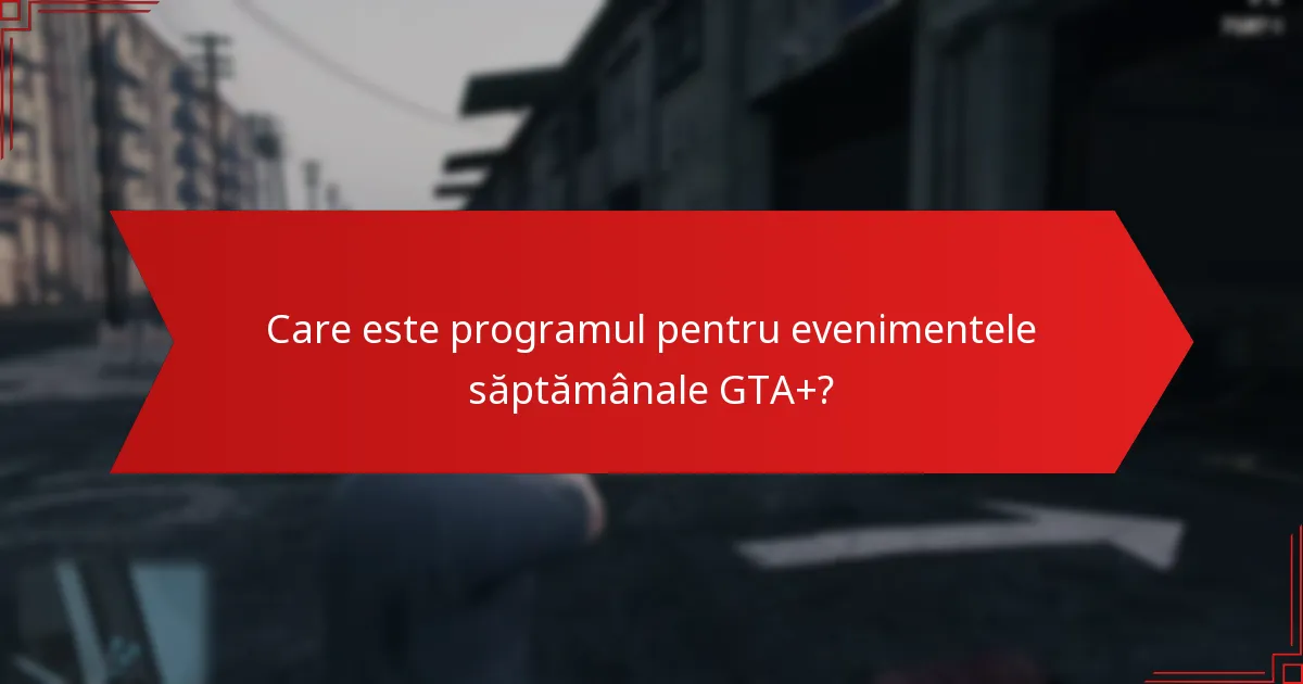 Cum pot jucătorii participa la evenimentele săptămânale GTA+?